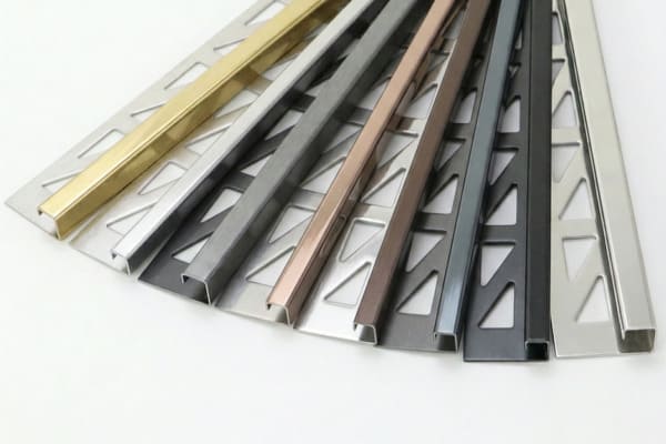 Stainless steel square edge tile trim finish options
