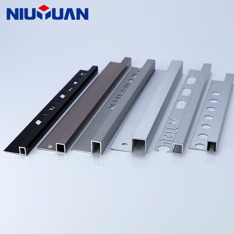 Aluminum square edge tile trim product