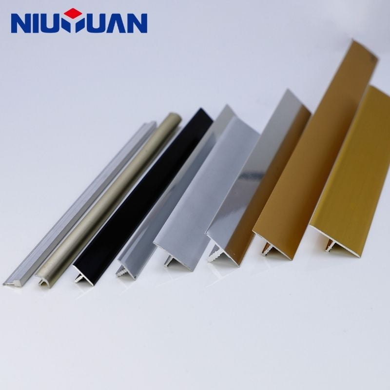 Aluminum T shaped tile trim product