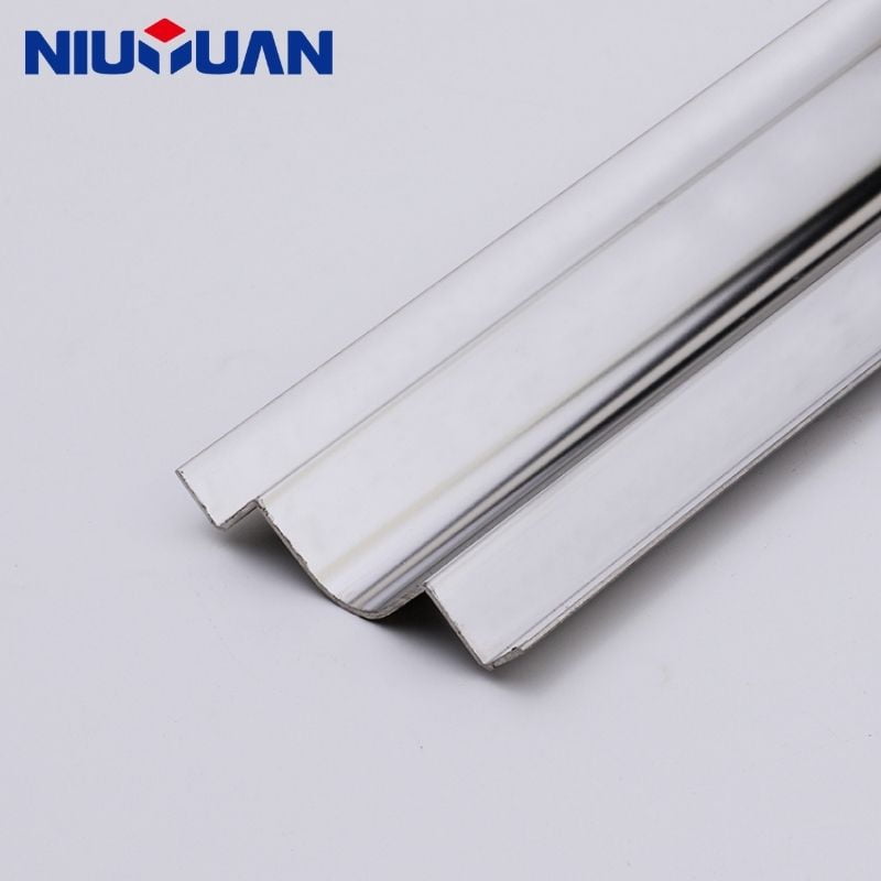Stainless steel inside corner tile trim product