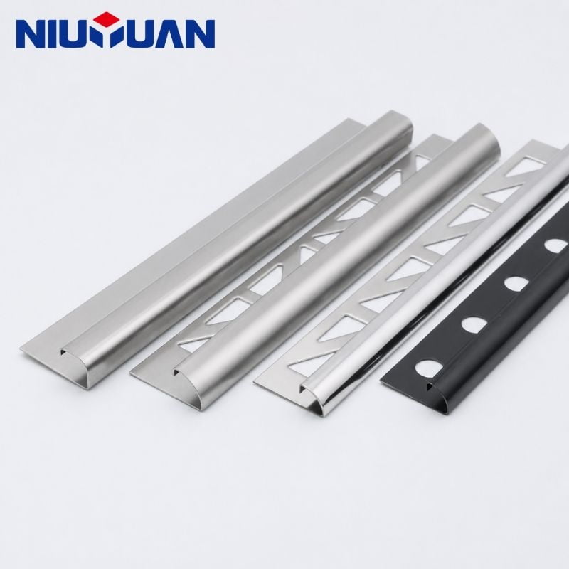 Stainless steel round edge tile trim product