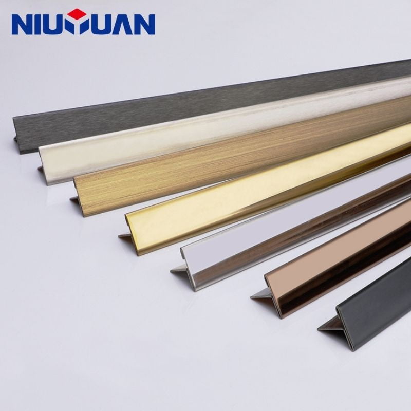 Stainless steel T shaped tile trim product
